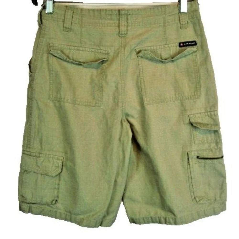 Mens Airwalk Tan Ripstop Cotton Flat Front Board Casual Shorts sz 30x10
